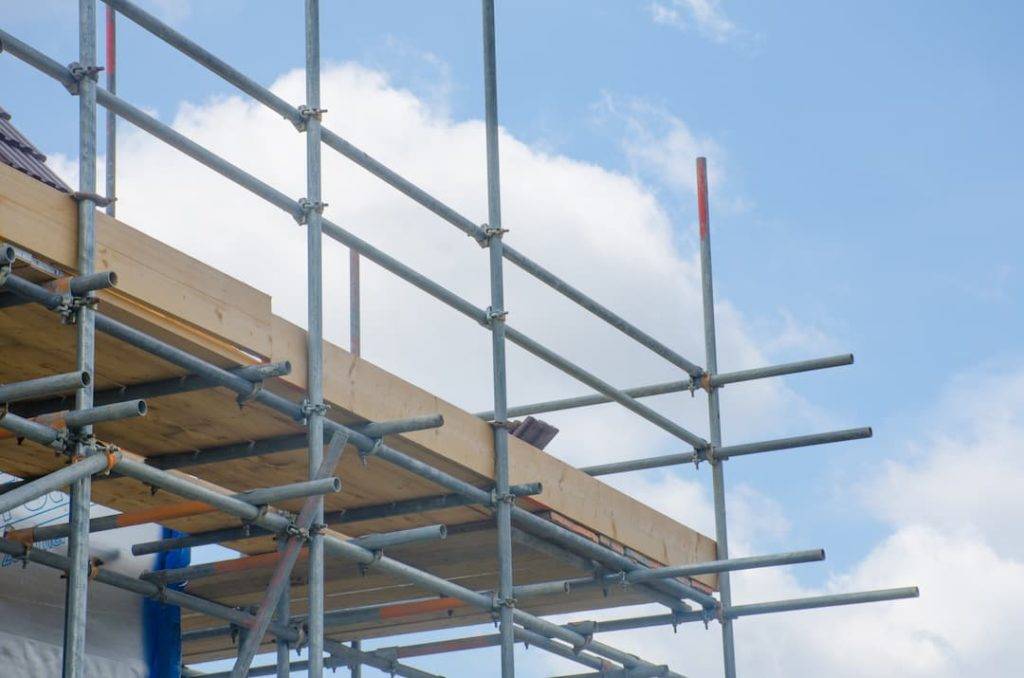 Scaffolding Around New Build House